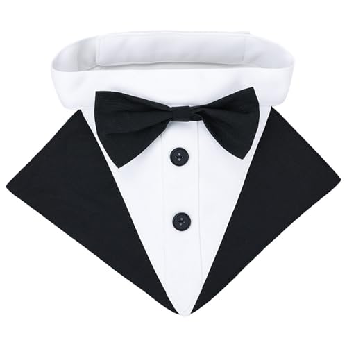 JUNNASALIKER Hochzeit Haustier Speichel Handtuch Mit Westlicher Anzug Eleganter Haustierkragen Schöne Hunde Katzen Bunte Kragen Für Kleine Hunde Katzen Katzen von JUNNASALIKER