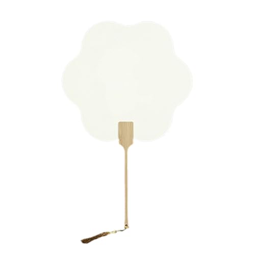 JUNNASALIKER Leere Handlüfter Chinease Reispapierventilator Mit Quasten Holzgriff Kalligraphys Malheld Fan Elegantes Geschenk Für Frau von JUNNASALIKER