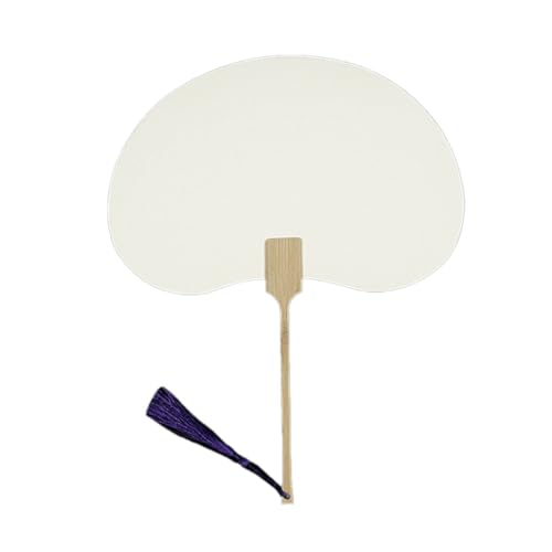 JUNNASALIKER Leere Handlüfter Chinease Reispapierventilator Mit Quasten Holzgriff Kalligraphys Malheld Fan Elegantes Geschenk Für Frau von JUNNASALIKER