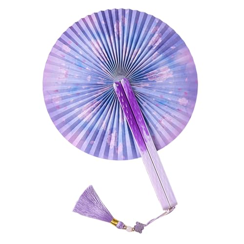 JUNNASALIKER Magnetische Faltbare Handheld Lüfter Runde Designs Für Innen Und Außenveranstaltungen Und Zuhause Dekore Plastik+Papier von JUNNASALIKER