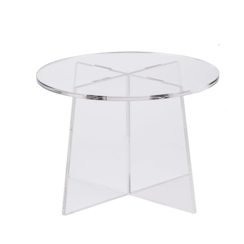 JUNNASALIKER Pflanzenständer Innen Acryl Pflanzer Ständer Für Innenpflanzen Desktop Runde Pflanzenhalterregal Für Blumentisch Tisch von JUNNASALIKER