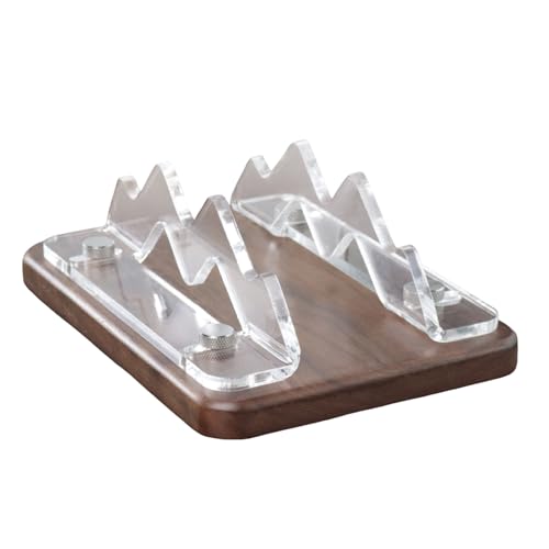 JUNNASALIKER Schreibtisch Mount Vertical Stand Natural Walnuts Materialien Schnellfreisetzung Für 4 Optimierte Arbeitsbereiche Lösung von JUNNASALIKER