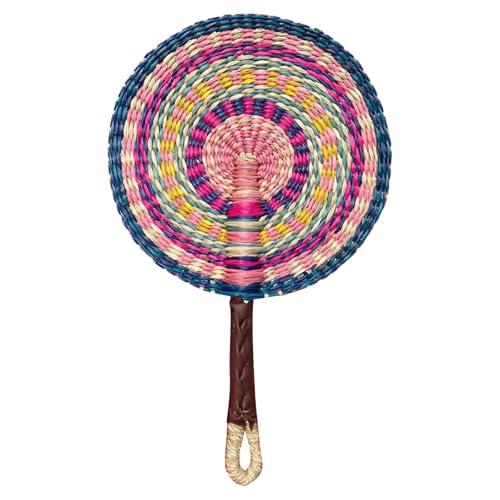 JUNNASALIKER Seetangwebfan Nordic Hand Wobend Afrikaner Fan Tragbarer Handheld Strohfan Für Party Wanddekoration von JUNNASALIKER
