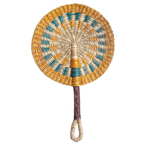 JUNNASALIKER Seetangwebfan Nordic Hand Wobend Afrikaner Fan Tragbarer Handheld Strohfan Für Party Wanddekoration von JUNNASALIKER