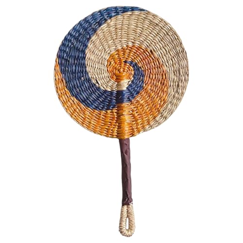 JUNNASALIKER Seetangwebfan Nordic Hand Wobend Afrikaner Fan Tragbarer Handheld Strohfan Für Party Wanddekoration von JUNNASALIKER