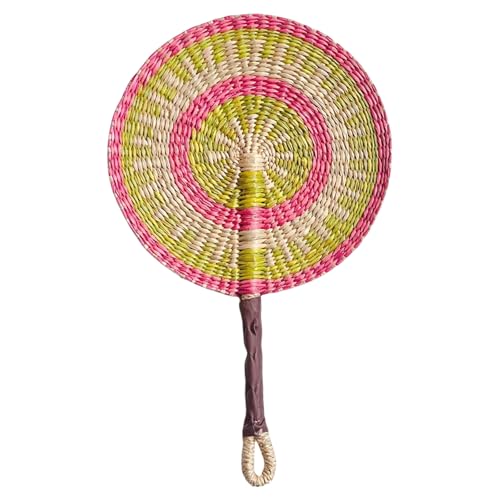 JUNNASALIKER Seetangwebfan Nordic Hand Wobend Afrikaner Fan Tragbarer Handheld Strohfan Für Party Wanddekoration von JUNNASALIKER