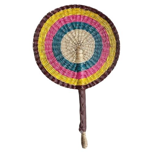 JUNNASALIKER Seetangwebfan Nordic Hand Wobend Afrikaner Fan Tragbarer Handheld Strohfan Für Party Wanddekoration von JUNNASALIKER