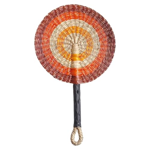 JUNNASALIKER Seetangwebfan Nordic Hand Wobend Afrikaner Fan Tragbarer Handheld Strohfan Für Party Wanddekoration von JUNNASALIKER