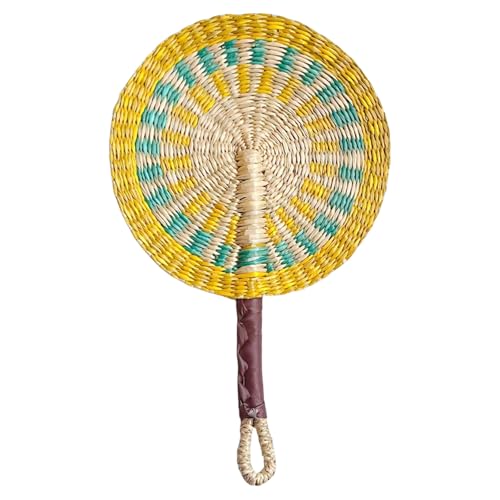JUNNASALIKER Seetangwebfan Nordic Hand Wobend Afrikaner Fan Tragbarer Handheld Strohfan Für Party Wanddekoration von JUNNASALIKER