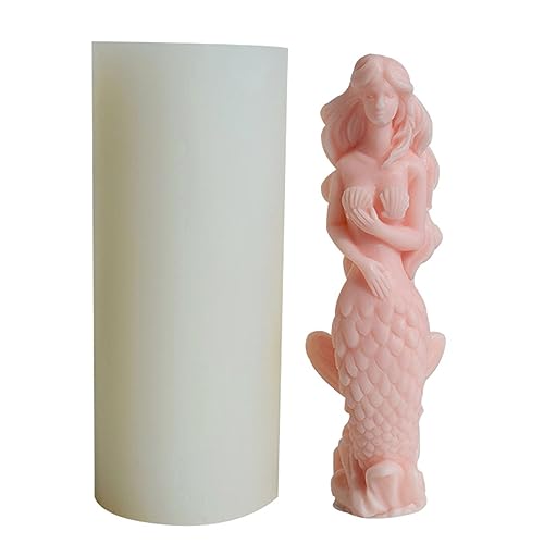 Meerjungfrau Silikonform Epoxidharz Schimmel Duft Kerzenform Tisch Ornament Werkzeug Zum Herstellen Von Handwerksvorräten von JUNNASALIKER