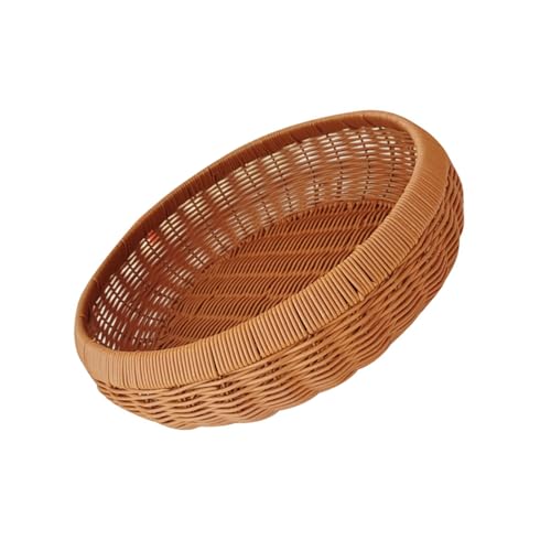 Mehrzweckrund Faux Rattan Korb Handgewebtes Plastikbuch Und Toy Mehrzweckbrot Aufbewahrungsbehälter Mehrzweckrund Faux Rattan Korb Handgewebtes Plastikbuch Und Toy Mehrzweckbrot Aufbewahrungsbehälter von JUNNASALIKER