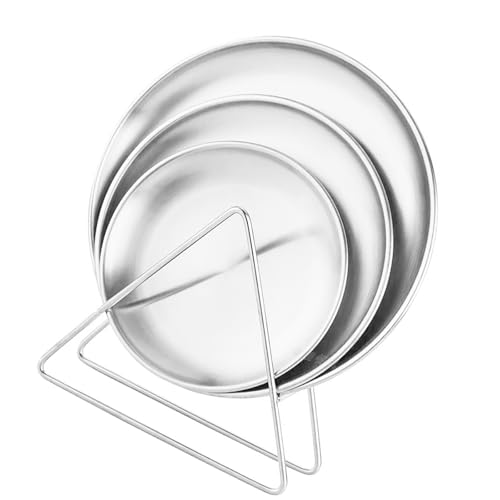 Obstkuchenschüssel Runder Teller Edelstahl Spucke Knochenschale Esstisch Müllplatte Haushaltsnacks Obstteller von JUNNASALIKER