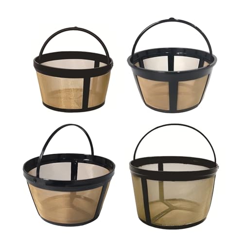 Packung Mit 4 Wiederverwendbaren Kaffeefiltern Mit Feiner 100 Meshes Kaffeefilter Für 4 6 8 12 Tasse Kaffeemaschine von JUNNASALIKER