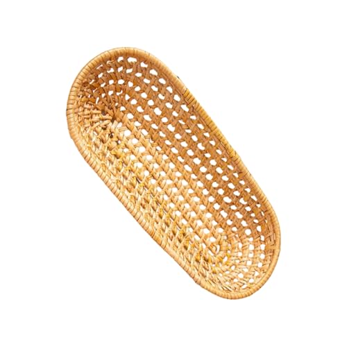 Rattan Gewebter Korb Für Sundies Desktop Speicherorganisator Oval Geformtes Servierplatten Modisches Hauszubehör Rattan Gewebter Korb Für Sundies Desktop Speicherorganisator Oval Geformtes Servierplatten Modisches Hauszubehör von JUNNASALIKER