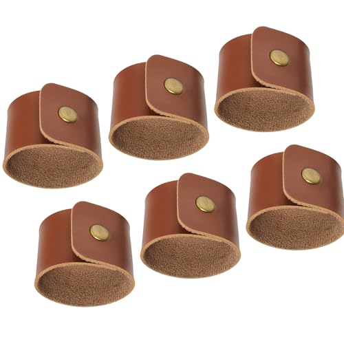 Set Von 6 Handgefertigten PU Leder Serviettenringen Serviettenhalter Tabelle Accessoires Für Familienversammlungen Und Formelles Abendessen von JUNNASALIKER