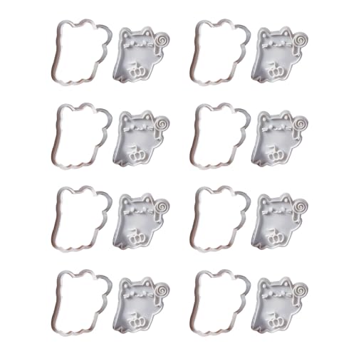Set Von 8 Halloween Keksformen Backgebietsformen Katzen Form Keksschneider Keksformen Keksherstellung Werkzeug von JUNNASALIKER