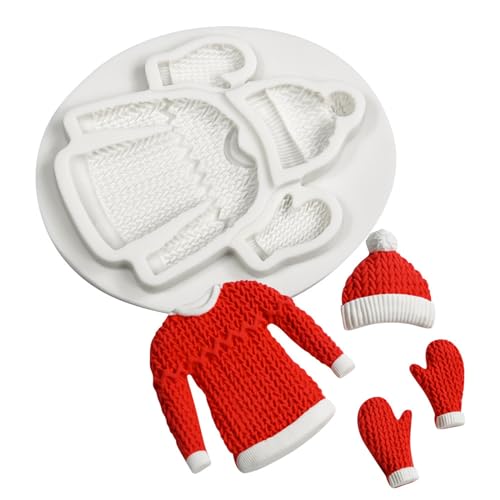 Silikonform Pulloverhut Handschuhe Backwerkzeug Handgefertigt von JUNNASALIKER
