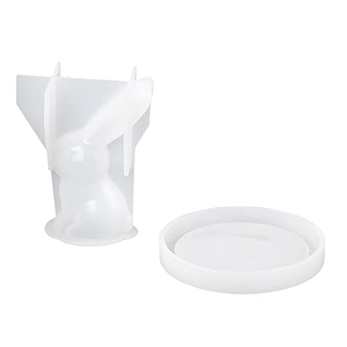 Süße Kaninchen Aufbewahrungsbox Silikonform Manuelles Desktop Gypsum Epoxidharz Aromath Kerzenform Für Wohndekorationen von JUNNASALIKER