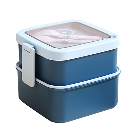 Tragbare Lunchbox Box Für Schulkinder Büroangestellte 2 Schichten Mikrowellenheizung Lunch Container Lebensmittel Aufbewahrungsbox von JUNNASALIKER
