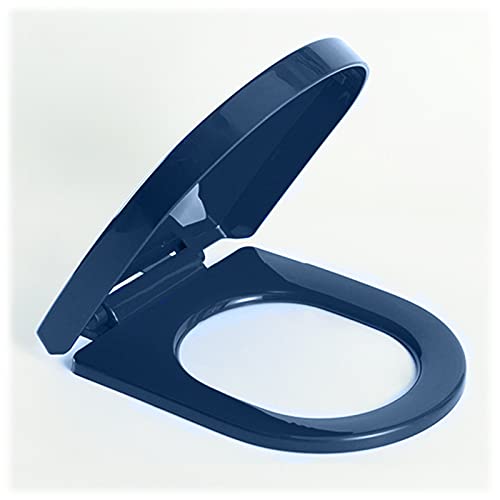 JUNNIU Toilettendeckel, Toilettendeckel丨WC Deckel,Klobrille mit Absenkautomatik,Ovaler WC-Sitz mit Quick-Release-Funktion,Rot Blau Orange Optional Navy Blue von JUNNIU