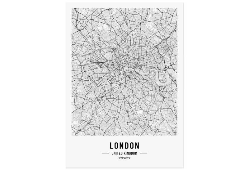 JUNOMI Poster London Stadtposter, elegantes Wohnzimmer Bild von JUNOMI
