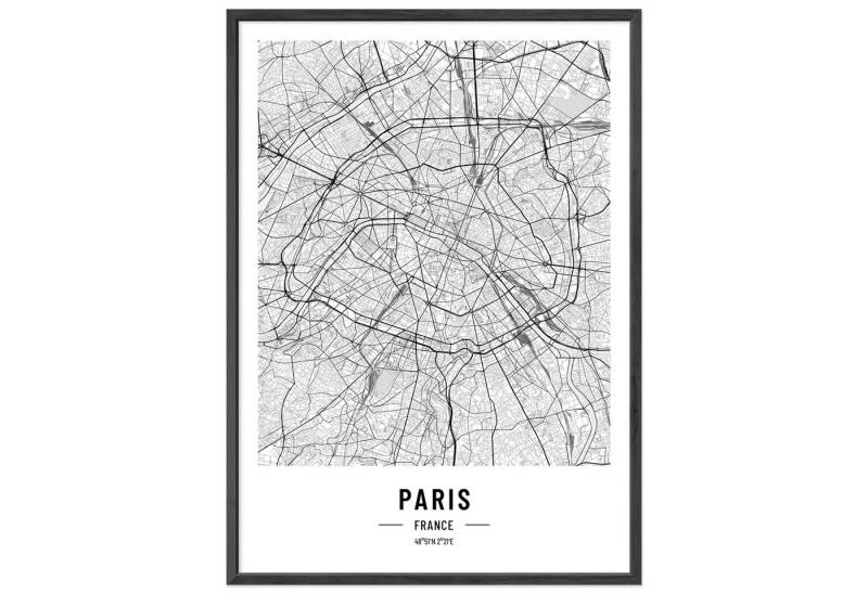 JUNOMI Poster Paris Stadtposter, elegantes Wohnzimmer Bild JUNOMI Poster Paris Stadtposter, elegantes Wohnzimmer Bild von JUNOMI