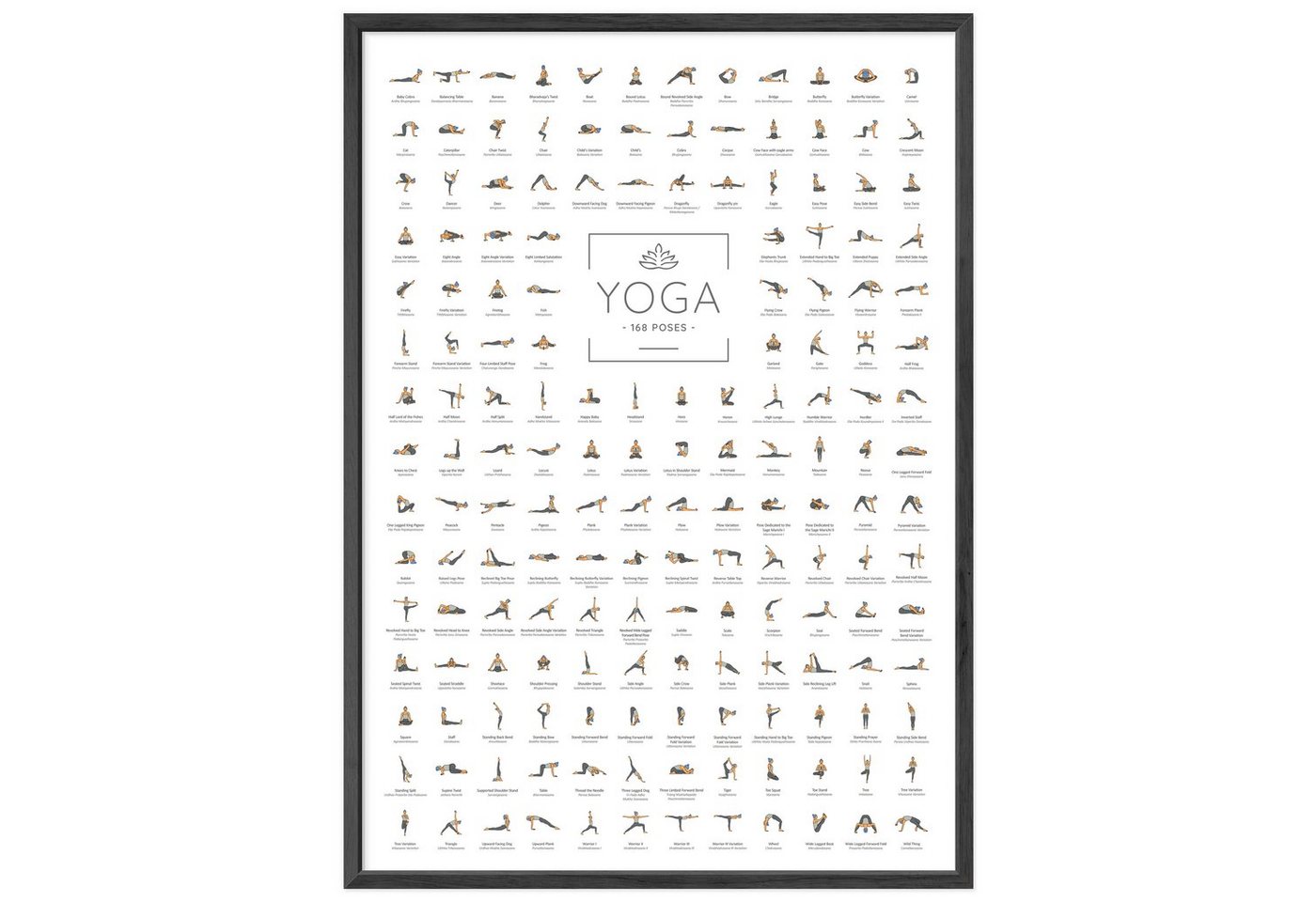JUNOMI Poster Yoga 168 Posen von JUNOMI