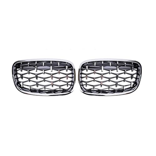 JUNOOS Kühlergrill Nieren-Frontstoßstange Facelift-Grill Innenabdeckung Für B&MW X5 X6 E70 E71 E72 2007 2008 2009 2010 2011 2012 2013(Silber) von JUNOOS