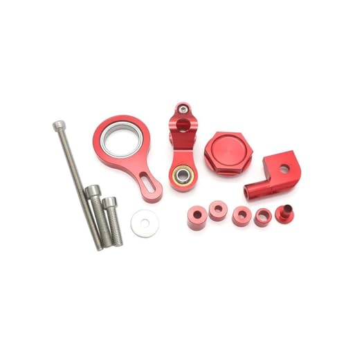 JUNOOS Motorrad Für Yamaha YZF R6 R1 Motorrad Dämpfer Einstellbare Lenkung Stabilisator Dämpfer Bar(Red) von JUNOOS