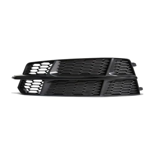 JUNOOS Nebelscheinwerfer-Wabengrill Für A6 C7 A6L Und Für S-Line 2015 2016 2017 2018 Frontstoßstangen-Lichtabdeckung 4G0807681AN(Black Left) von JUNOOS