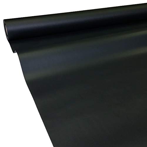 JUNOPAX 19202567 Papiertischdecke 50m x 1,00m schwarz nass- und wischfest von JUNOPAX