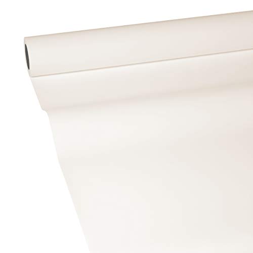 JUNOPAX Papiertischdecke 50m x 0,75m Elfenbein, nass- und wischfest von JUNOPAX