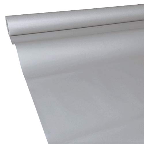 JUNOPAX Papiertischdecke 50m x 1,15m Stahl-grau, nass- und wischfest von JUNOPAX