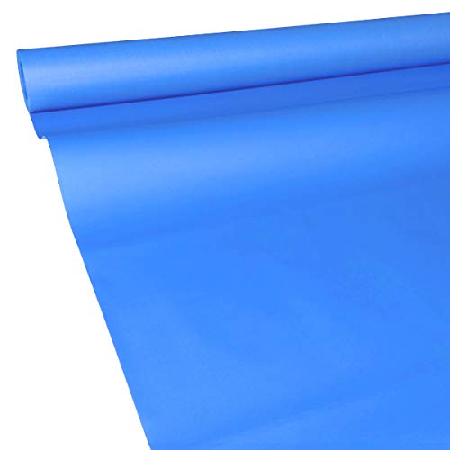 JUNOPAX 60047300 Papiertischdecke 50m x 1,30m blau nass- und wischfest von JUNOPAX