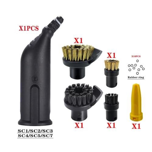 JUNPIY Dampf Staubsauger SC2 SC3 SC7 CTK10 Leistungsstarke düse Reinigung Pinsel kopf Spiegel Werkzeug pinsel Ersatzteile Zubehör Dampfreiniger-Zubehör(Beige) von JUNPIY