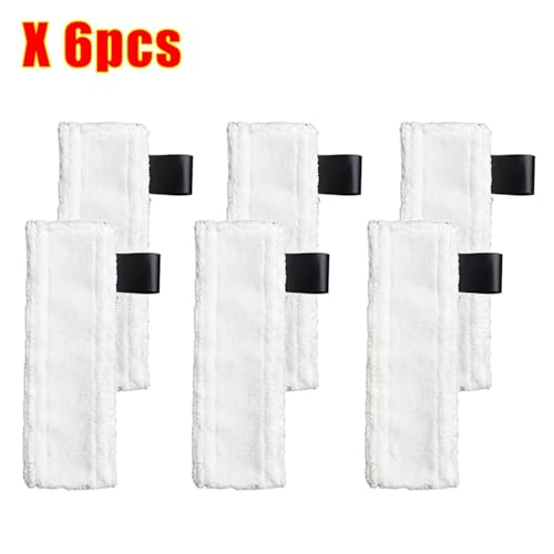 JUNPIY Ersatz Dampfreiniger Bodenwischer Tuch Abdeckung Lumpen Pads Easyfix SC1 SC2 SC3 SC4 SC5 Staubsauger Ersatzteile Dampfreiniger-Zubehör(6pcs) von JUNPIY