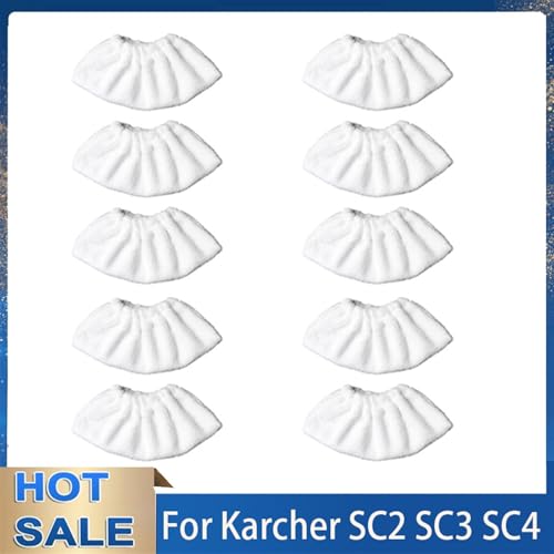 JUNPIY Ersatz-Moppköpfe, Tuch for Easyfix SC2 SC3 SC4 SC5 Lappen, Mikrofaser-Moppbezug, Dampfreiniger-Zubehör, Ersatzteile Dampfreiniger-Zubehör(10pcs) von JUNPIY