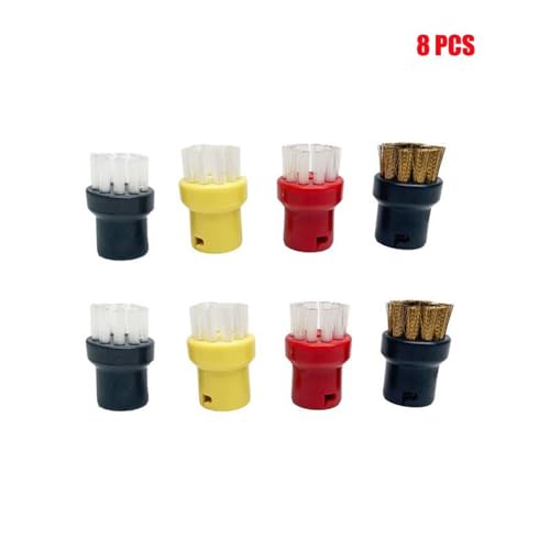 JUNPIY For SC1 SC2 SC3 SC4 SC5 SC7 CTK10 Dampfreiniger-Aufsätze, Ersatz-Reinigungsbürsten for runde Sprinklerdüsenköpfe Dampfreiniger-Zubehör(8 pcs) von JUNPIY