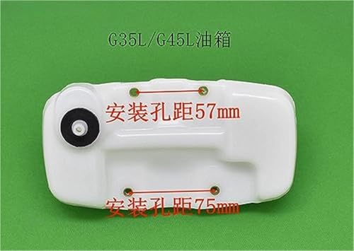 JUNPIY G45L G4K Kraftstofftank, for Huqvarna, for KOMATSU, for Zenoah, Rasentrimmermäher BC4310 G4K G45L 143 T35 436R 443R 236R G3K 143R mit Tankdeckel Tankdeckel(BLACK G45 Reverse) von JUNPIY
