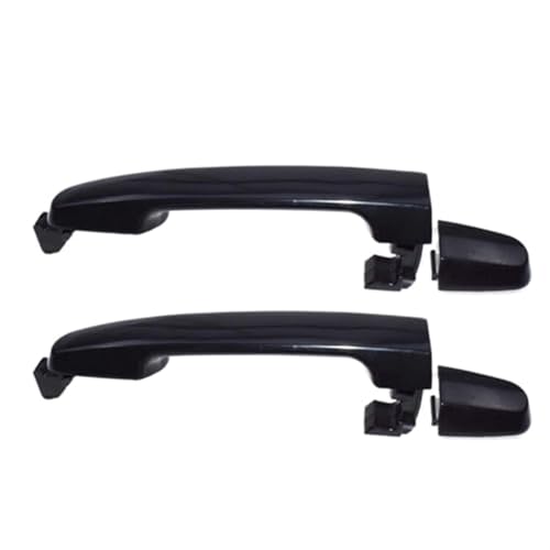 JUNPIY Schwarze Außentürgriffe for Autos, for RAV4, for Yaris, for Corolla, Matrix 1.5L 69211-AA020 69227-AA010 8971449 889771457 69210-33080(BLACK 2pcs No Keyhole) von JUNPIY