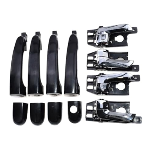 JUNPIY Türgriff außen innen vorne hinten links rechts 82651-1F000,82610-1F010, for Kia, Sportage 2005 2006 2007 2008 2009 2010 2.7L .0L(BLACK Outside and Inside) von JUNPIY