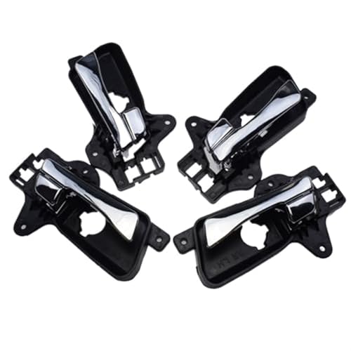 JUNPIY Türinnengriff Chrom Vorne Hinten Links Rechts, for Elantra, Touring 2.0L 82610-2L010 82620-2L010 83610-2L010 2009-2012(BLACK A Set 4 Pcs) von JUNPIY