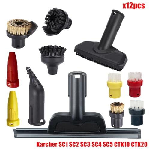JUNPIY Zubehör Nylon Düsenbürste for SC1 SC2 SC3 SC4 SC5 SC7 CTK10 CTK20 Handdampfstaubsauger Teile Ersatz Dampfreiniger-Zubehör(Set16) von JUNPIY
