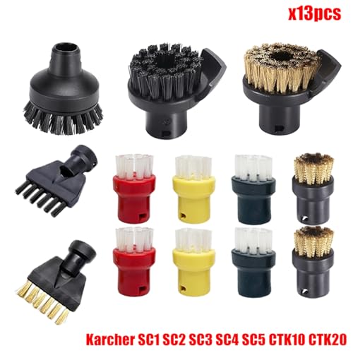 JUNPIY Zubehör Nylon Düsenbürste for SC1 SC2 SC3 SC4 SC5 SC7 CTK10 CTK20 Handdampfstaubsauger Teile Ersatz Dampfreiniger-Zubehör(Set3) von JUNPIY
