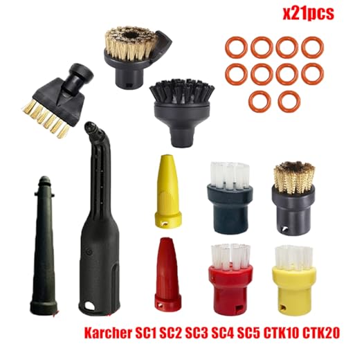JUNPIY Zubehör Nylon Düsenbürste for SC1 SC2 SC3 SC4 SC5 SC7 CTK10 CTK20 Handdampfstaubsauger Teile Ersatz Dampfreiniger-Zubehör(Set6) von JUNPIY