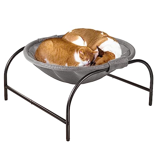 JUNSPOW Katzenbett [56x54x28 cm] Haustier Hängematte Bett Freistehend Katze Schlafen Haustier Zubehör Ganzwäsche Ausgezeichnete Atmungsaktivität Einfache Montage von JUNSPOW