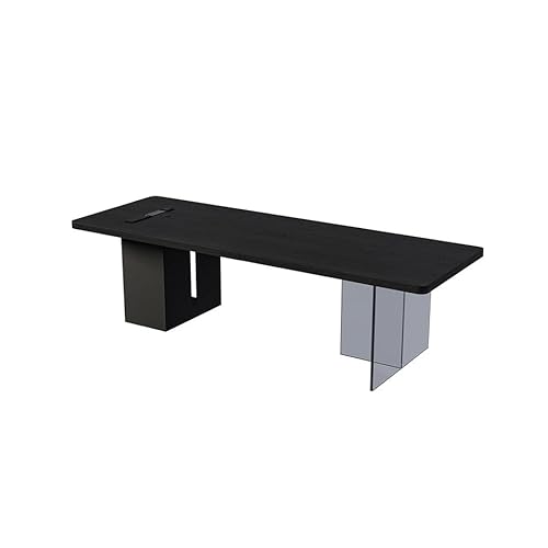 JUNXIAN Teetisch Computertische Moderner Büro-Computertisch aus massivem Holz mit Longboard, einfache Werkbank for Präsidentenmanager und Chefs, geeignet for Unternehmen Arbeitszimmer Couchtisch von JUNXIAN