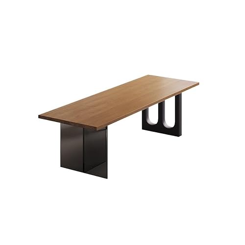 JUNXIAN Teetisch Computertische Schreibtisch aus Massivholz im Wabi-Sabi-Stil, Tischbeine Acryl, einzelner for den Chefbüroarbeitsplatz, geeignet for Lernen und Arbeiten Couchtisch von JUNXIAN