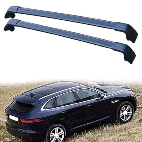 2 Stück Aluminium Dachträger Relingträger für Jaguar F-PACE (X761) 2015-2020,Dachgepäckträger-Alu Relingträger,für Fahrradträger,Dachboxen Oder Als Skihalter,A von JUNYEW