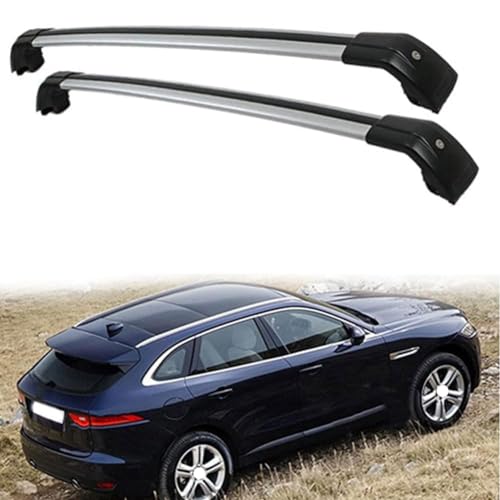 2 Stück Aluminium Dachträger Relingträger für Jaguar F-PACE (X761) 2015-2020,Dachgepäckträger-Alu Relingträger,für Fahrradträger,Dachboxen Oder Als Skihalter,C von JUNYEW